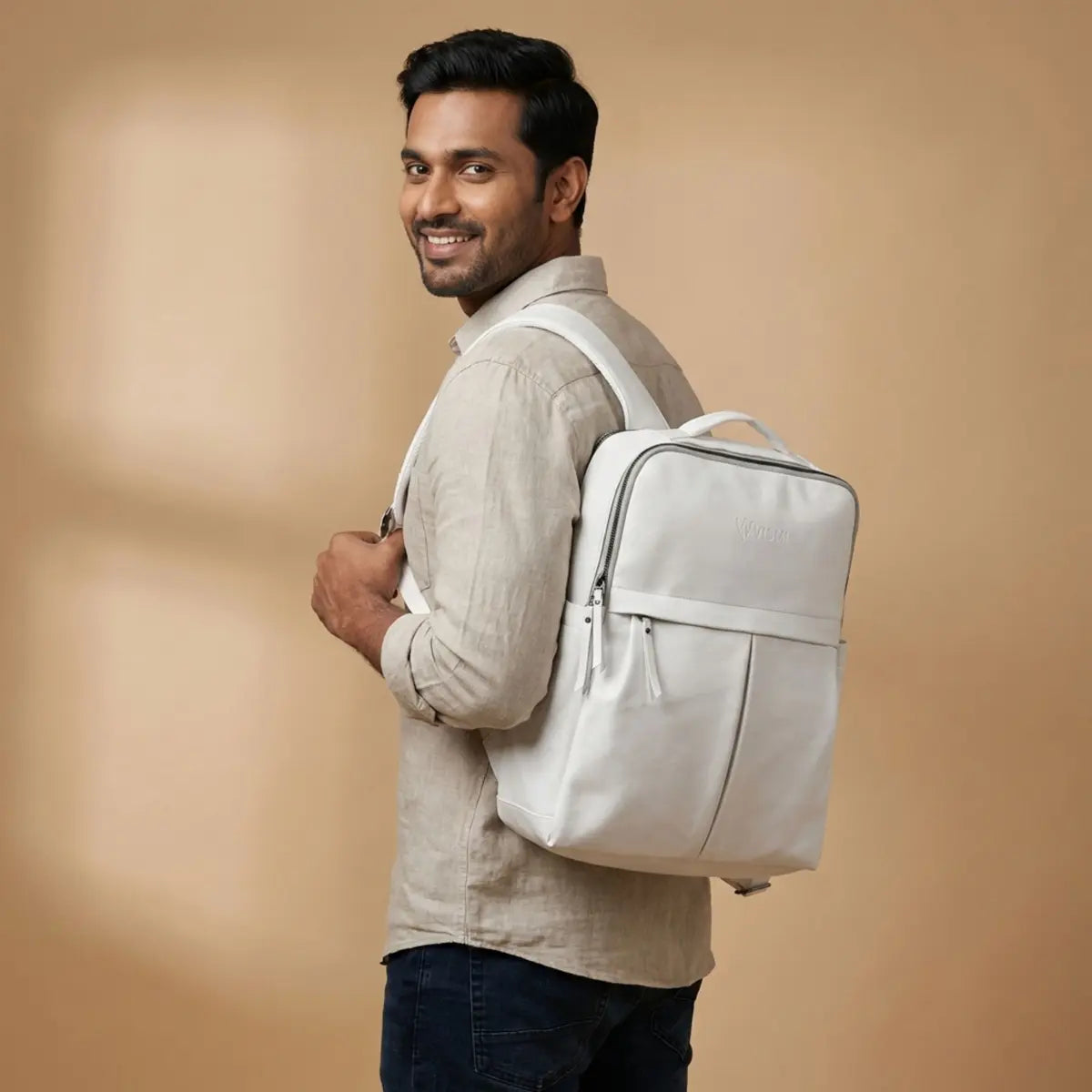 Timeless Voyager Laptop Backpack - White