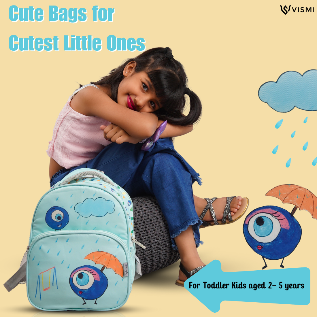 Everyday Essentials Pre School Bag - Evil Eye Blue