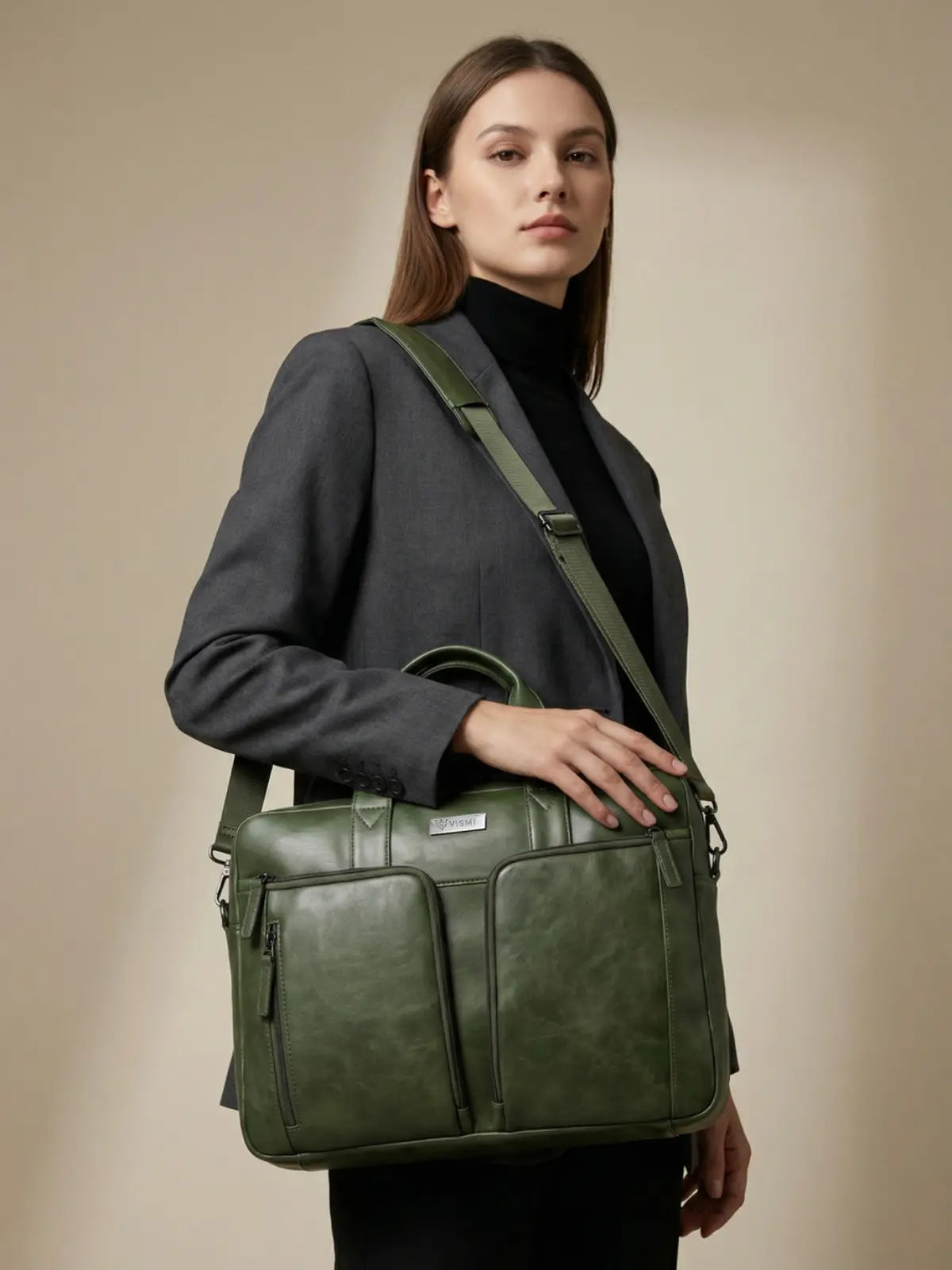Timeless Orbit Laptop Bag - Olive Green