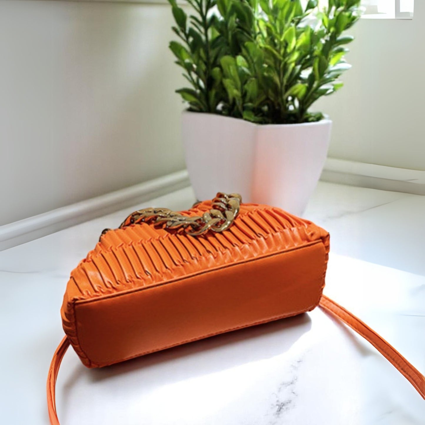 Fashionista Hobo Shoulder Bag- Orange