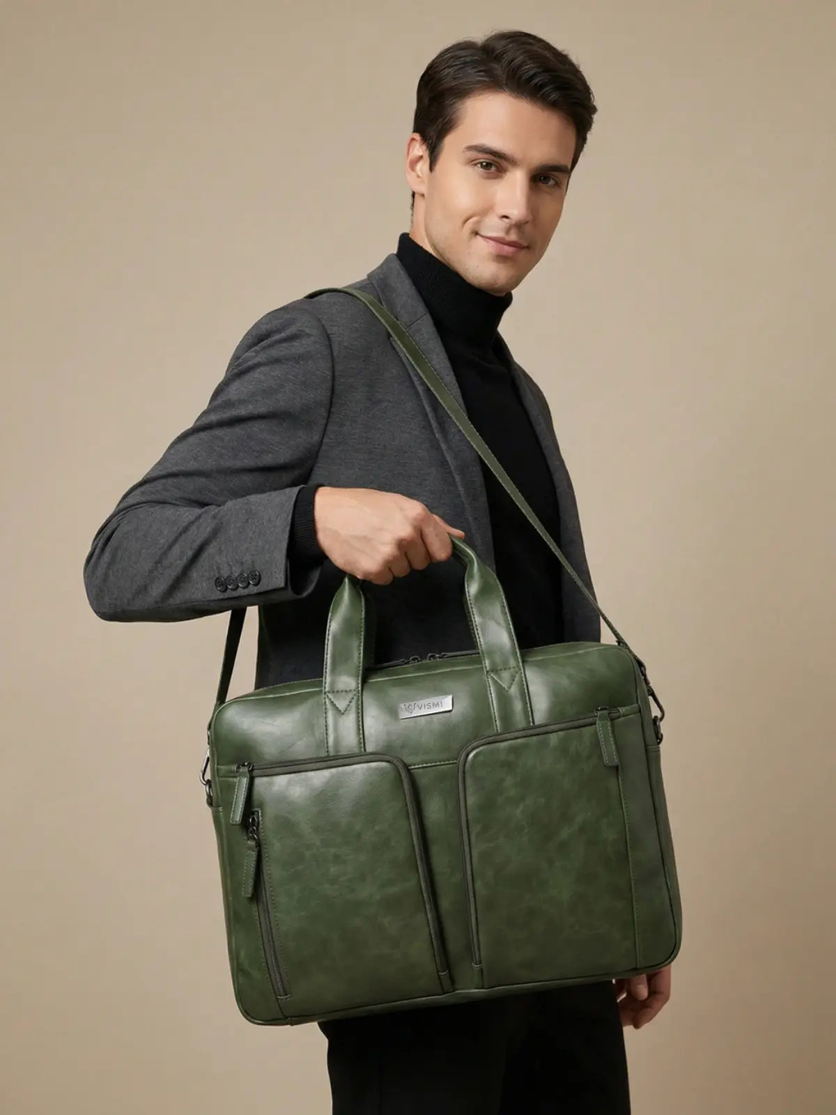 Timeless Orbit Laptop Bag - Olive Green