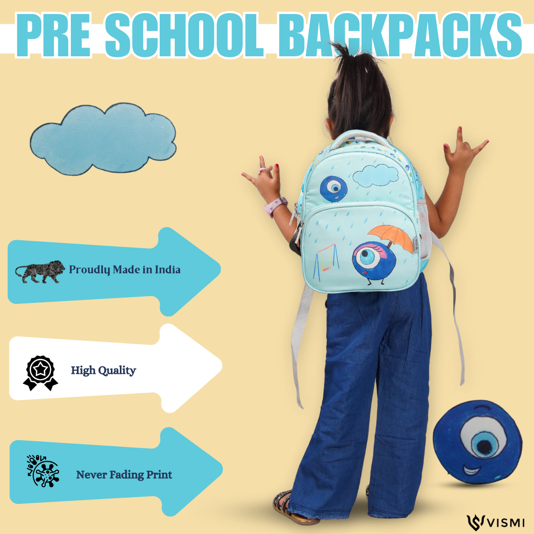 Everyday Essentials Pre School Bag - Evil Eye Blue