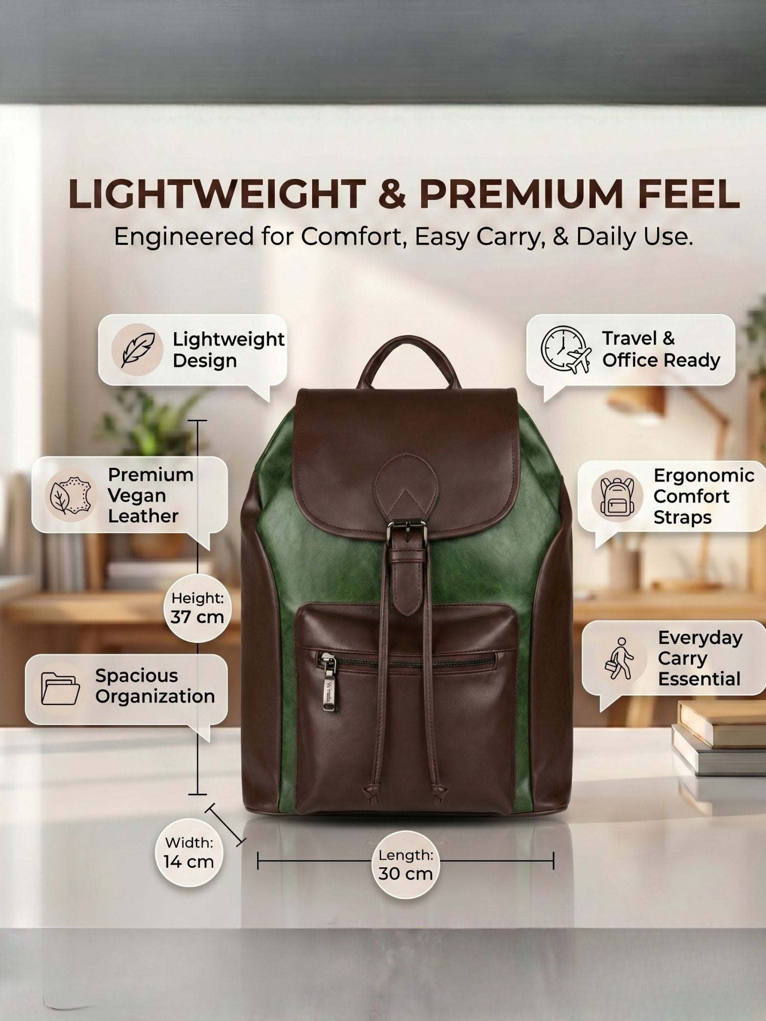 Timeless Venelle Backpack - Olive Green