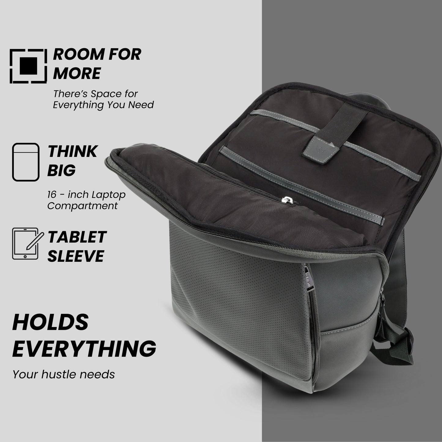 VISMIINTREND Executive Laptop Backpack - Grey