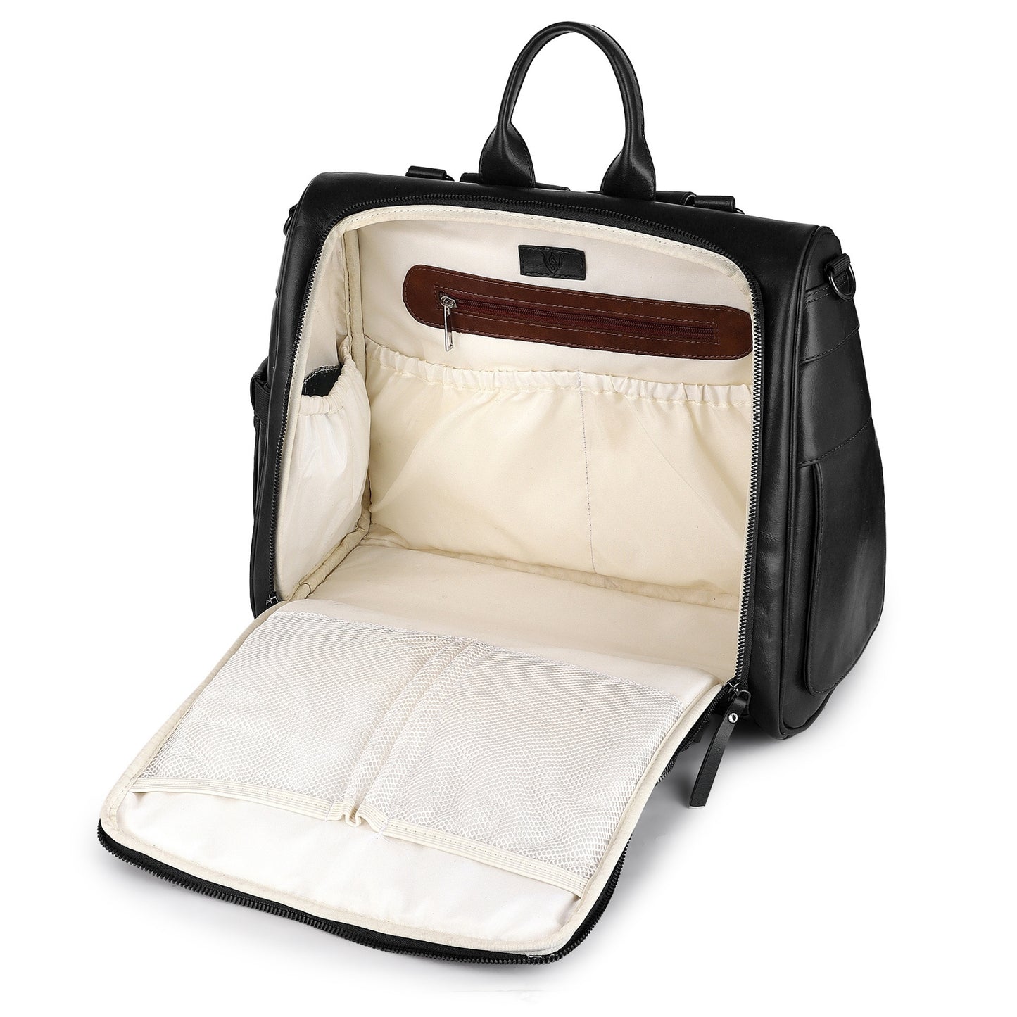 Timeless Backpack Messenger Diaper Bag - Black