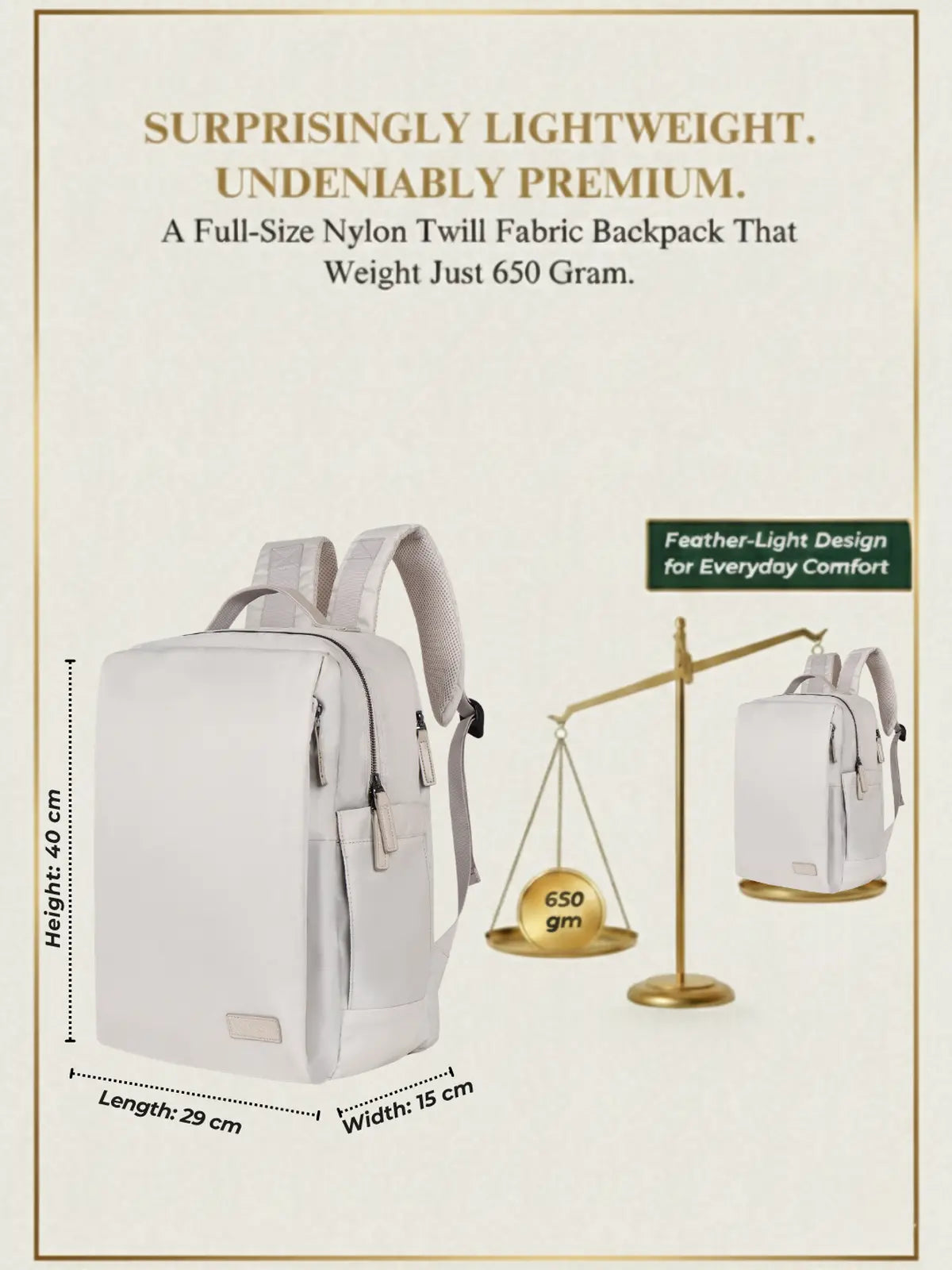 Everyday Essentials Travel Laptop Backpack - Grey