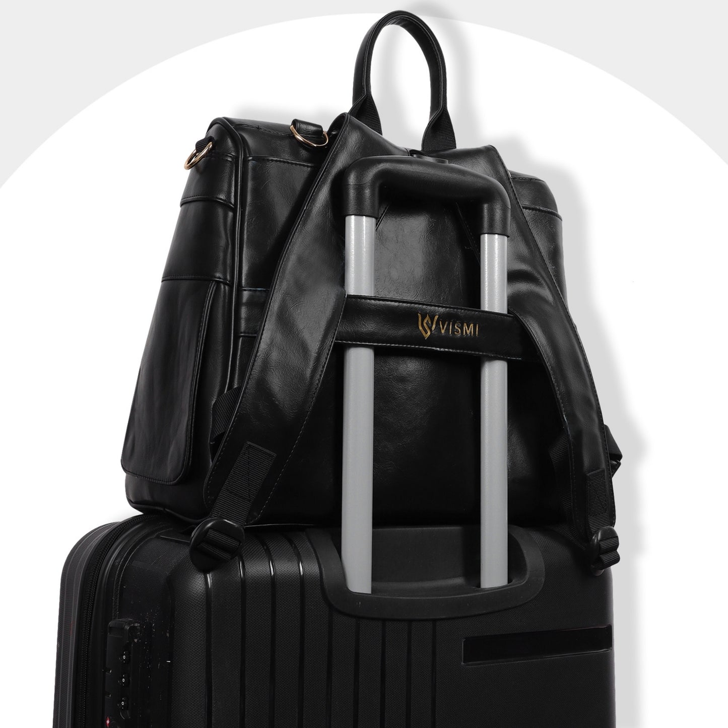 Timeless Backpack Messenger Diaper Bag - Black
