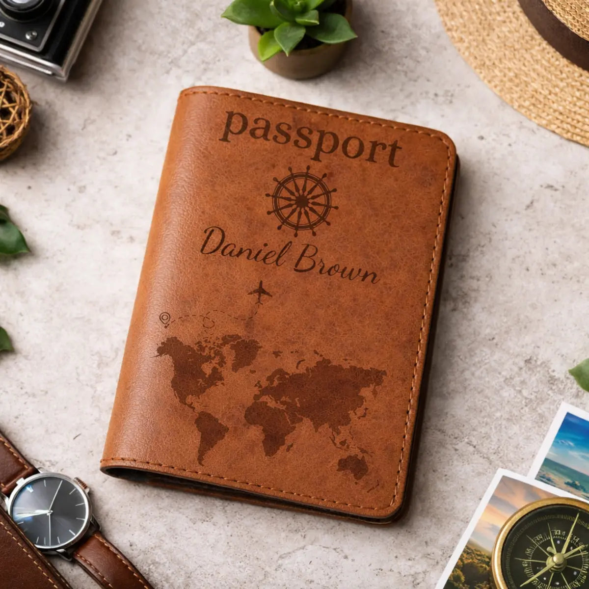 Formé Passport Slip - Tan