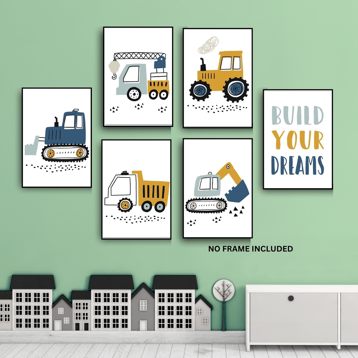 Build Your Dream Wall Art – Canvas Print Set for Kids (Unframed)