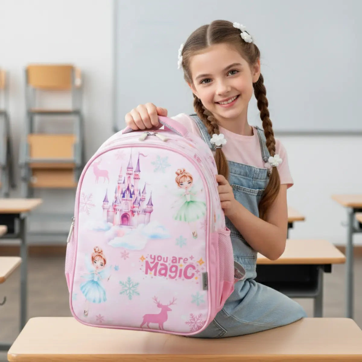 Everyday Essentials Elementary School Bag-Frozen Princess Pink