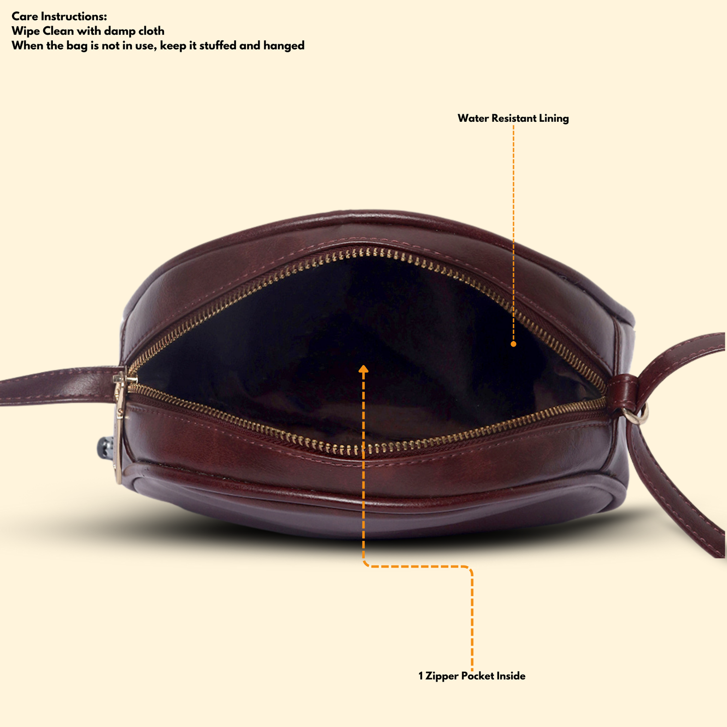 Timeless Chic Women's Sling Bag - Wine