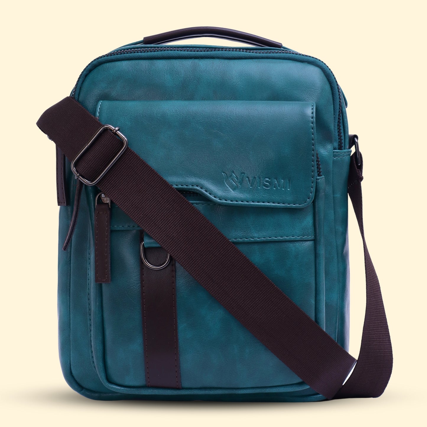 Timeless Alpha Men's Messenger Bag - Teal Blue