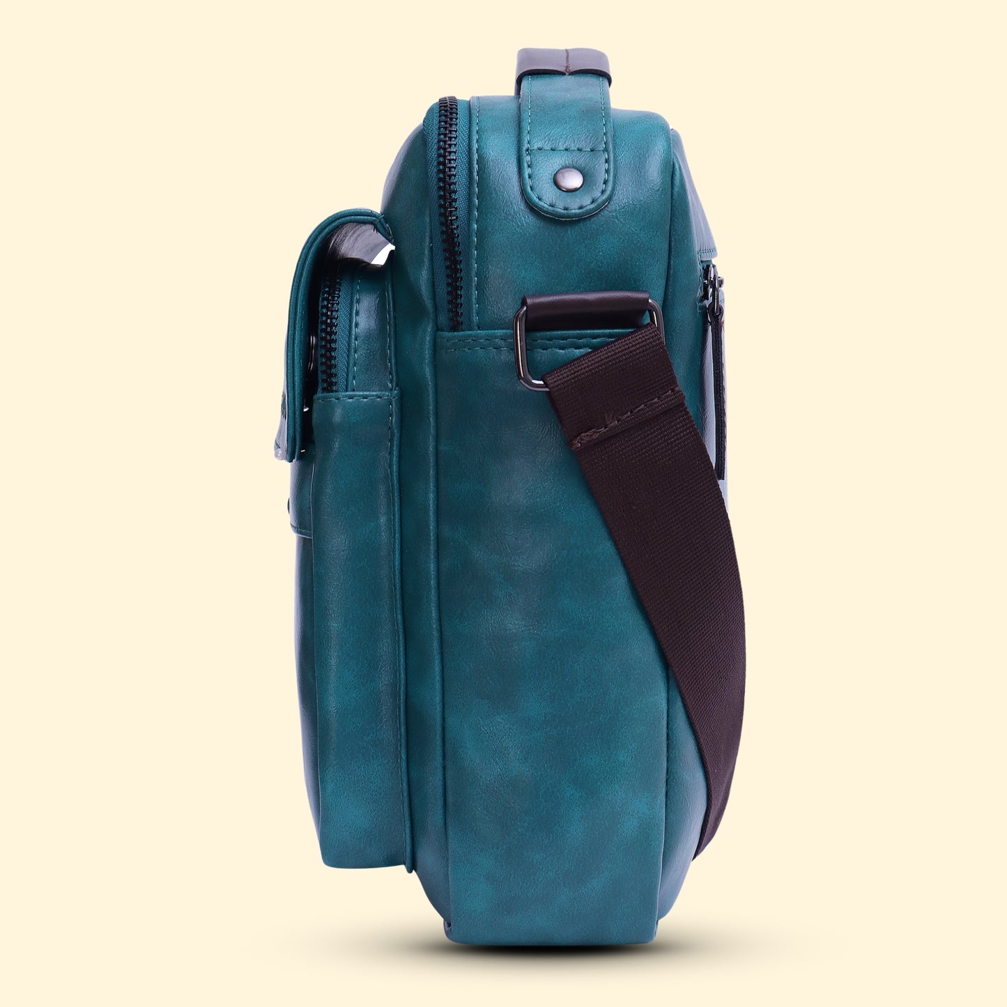 Timeless Alpha Men's Messenger Bag - Teal Blue