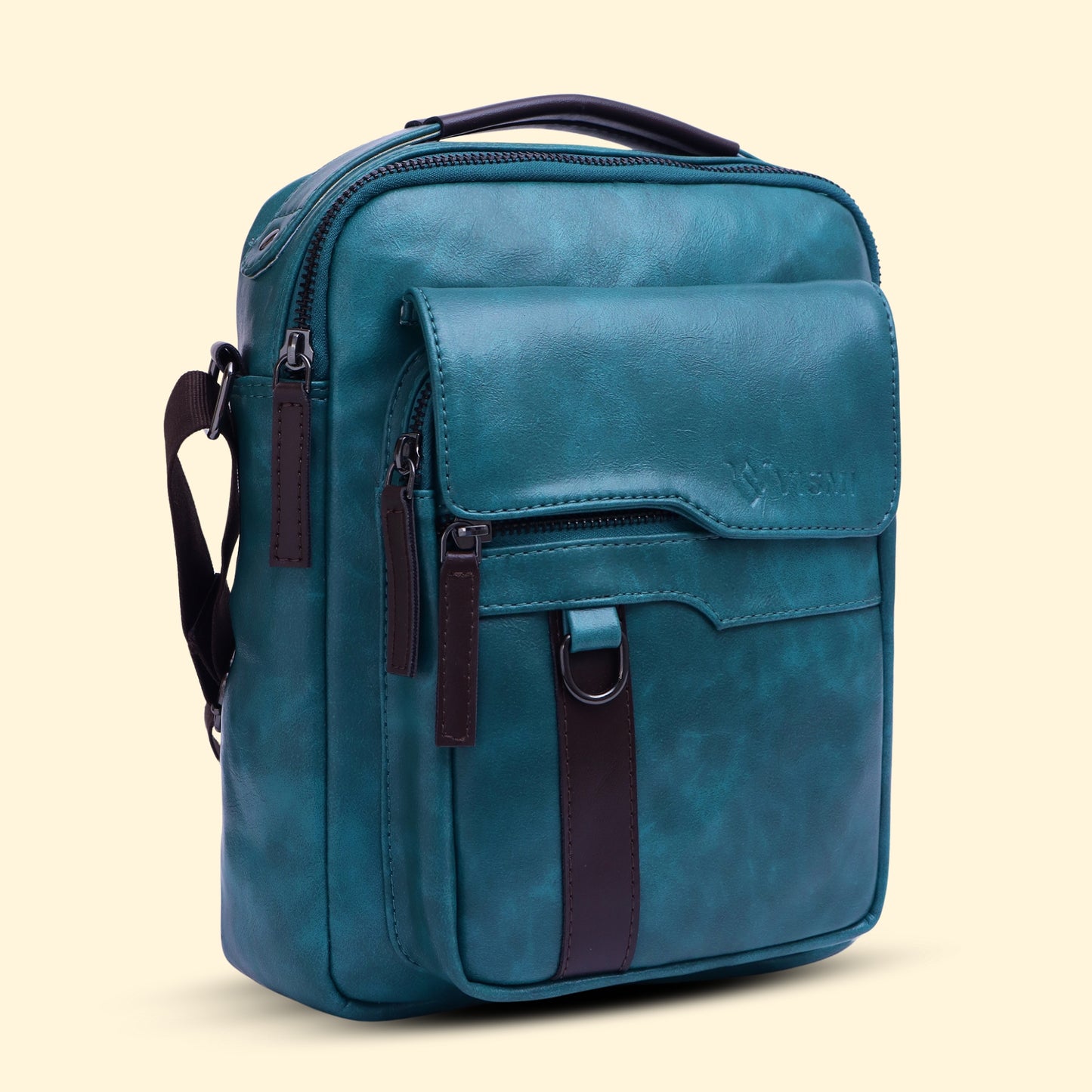 Timeless Alpha Men's Messenger Bag - Teal Blue