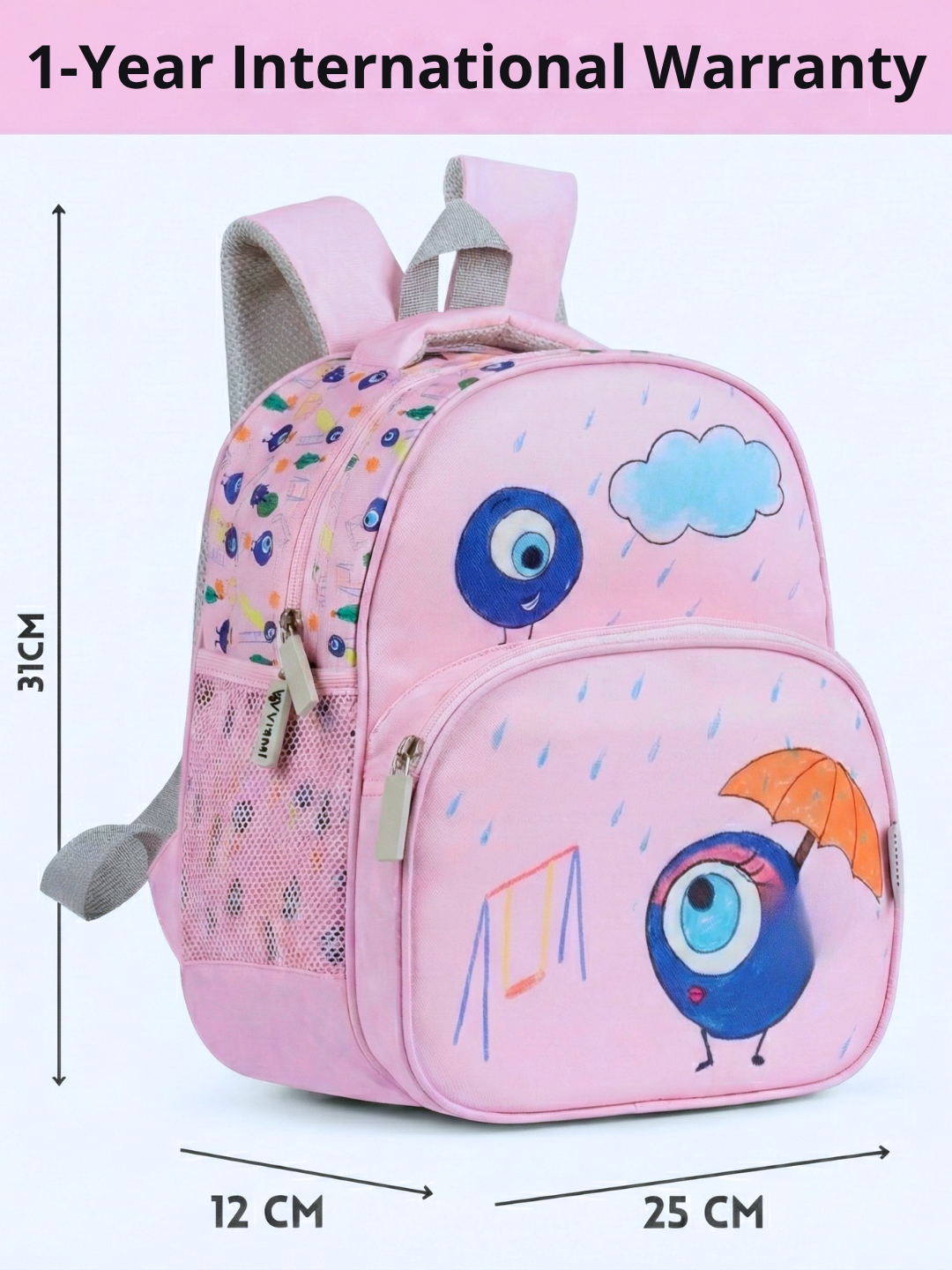 Everyday Essentials Pre School Bag - Evil Eye Pink