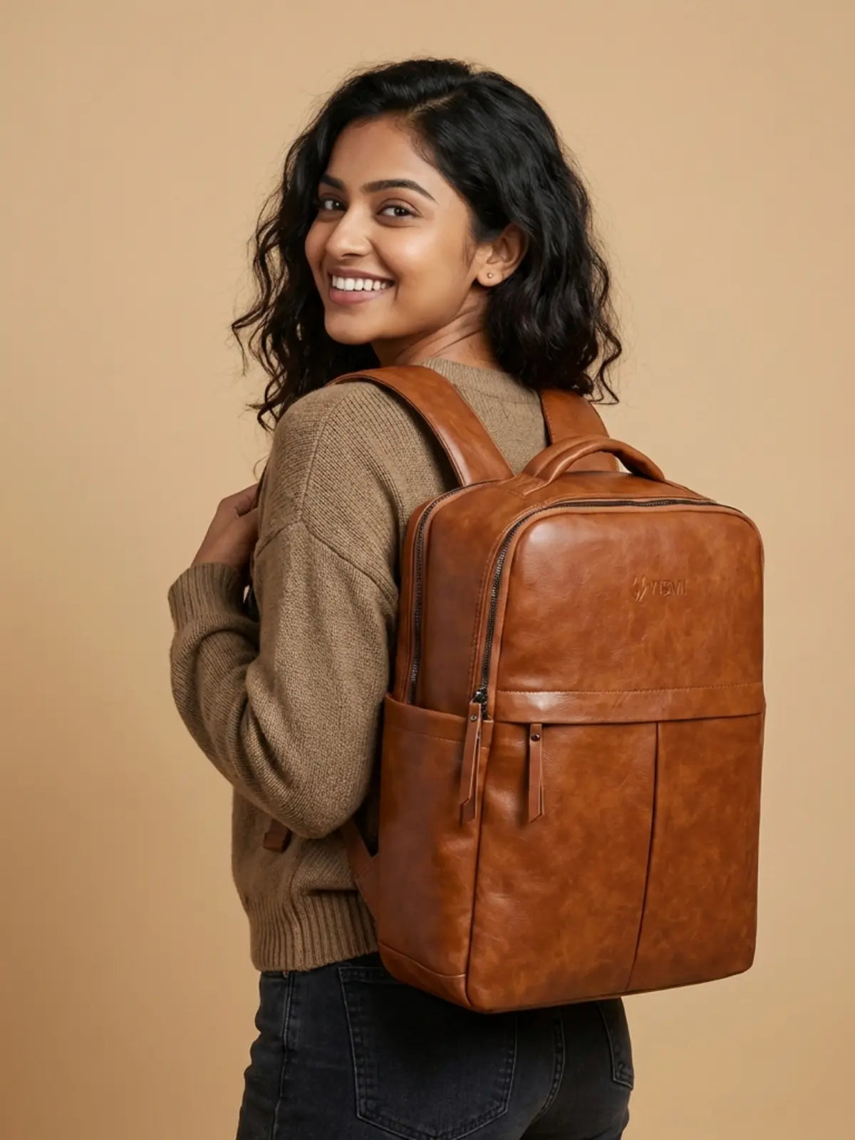 Timeless Voyager Laptop Backpack - Tan