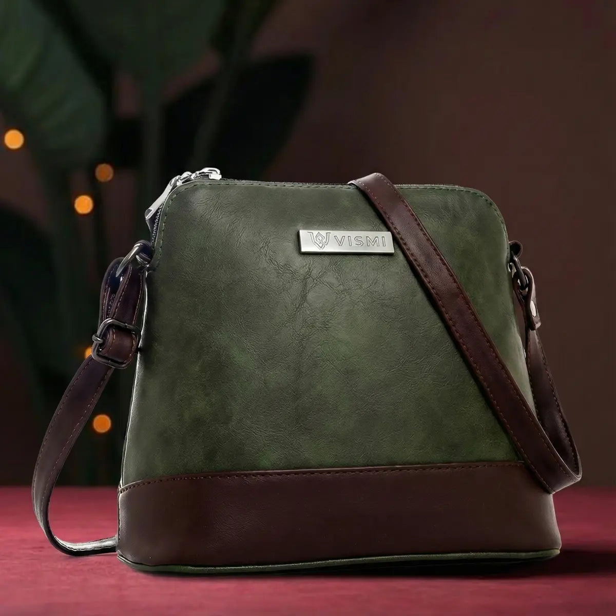 Timeless Luxe Women's Sling Bag - Olive Green