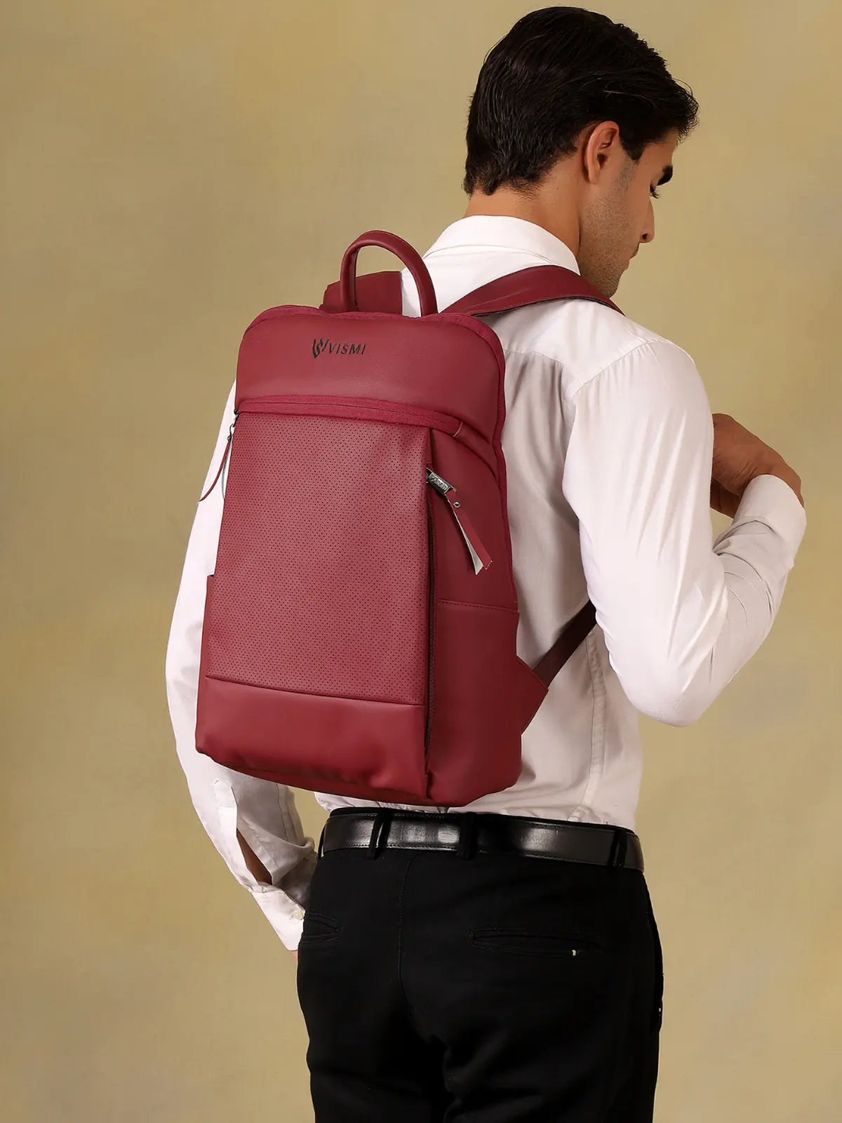 VISMIINTREND Executive Laptop Backpack - Maroon