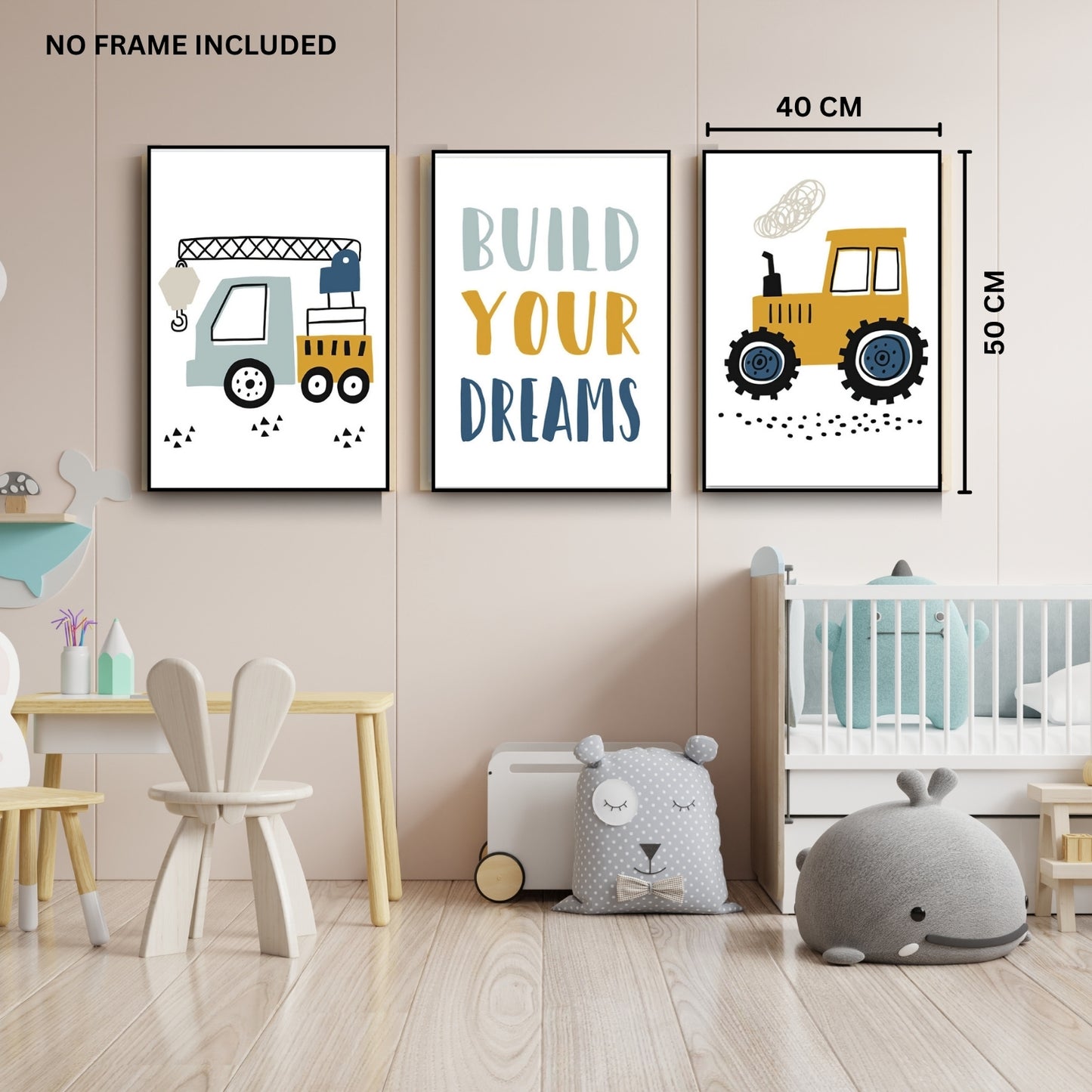Build Your Dream Wall Art – Canvas Print Set for Kids (Unframed)