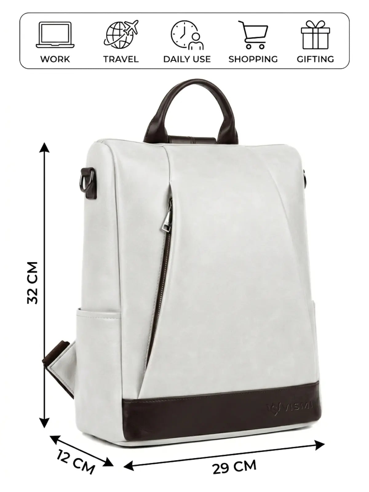 Timeless Kiara Women Backpack Handbag - Grey
