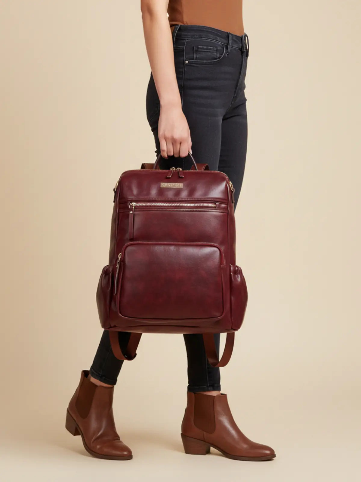 Timeless Diva Women Laptop Backpack - Wine