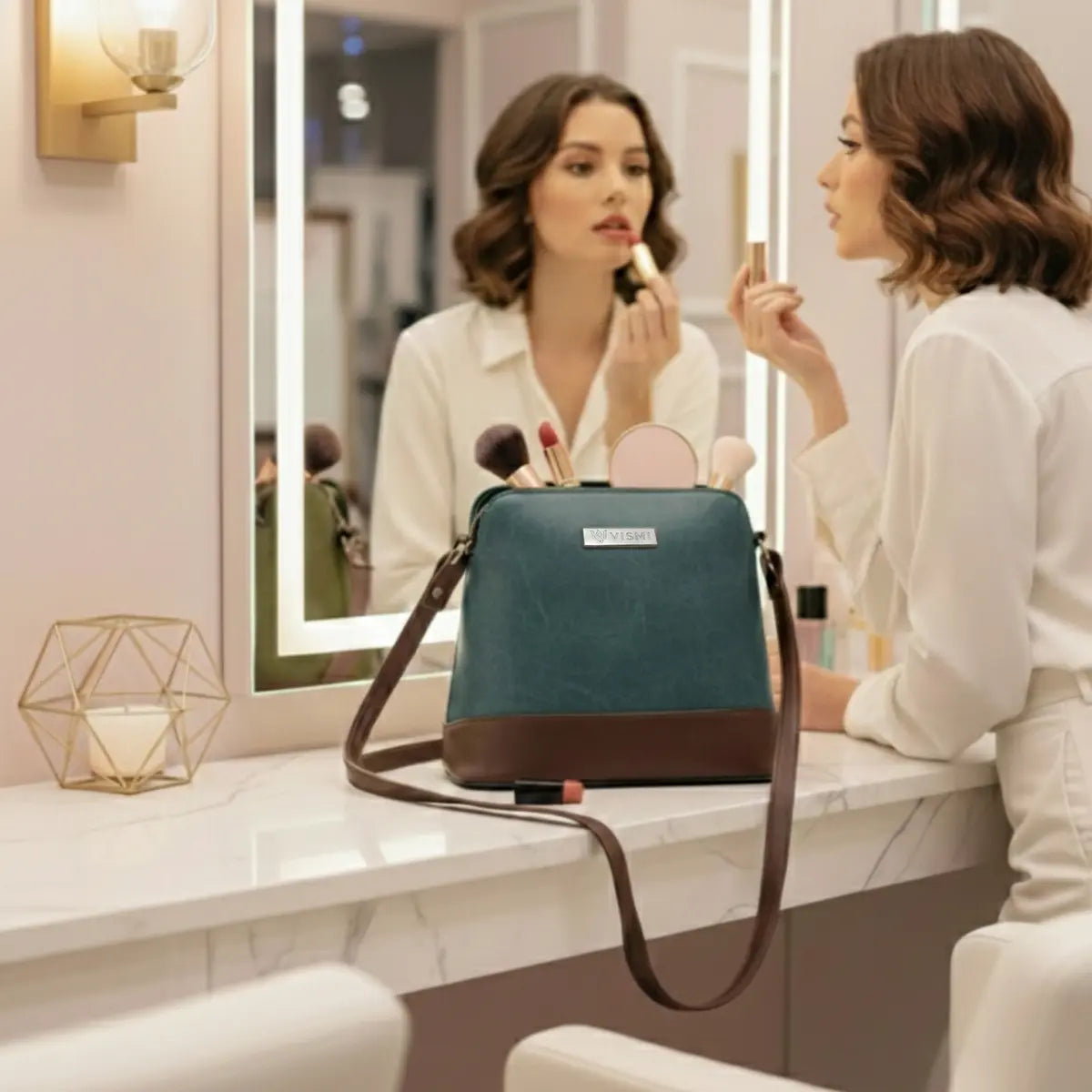 Timeless Luxe Women's Sling Bag - Teal blue