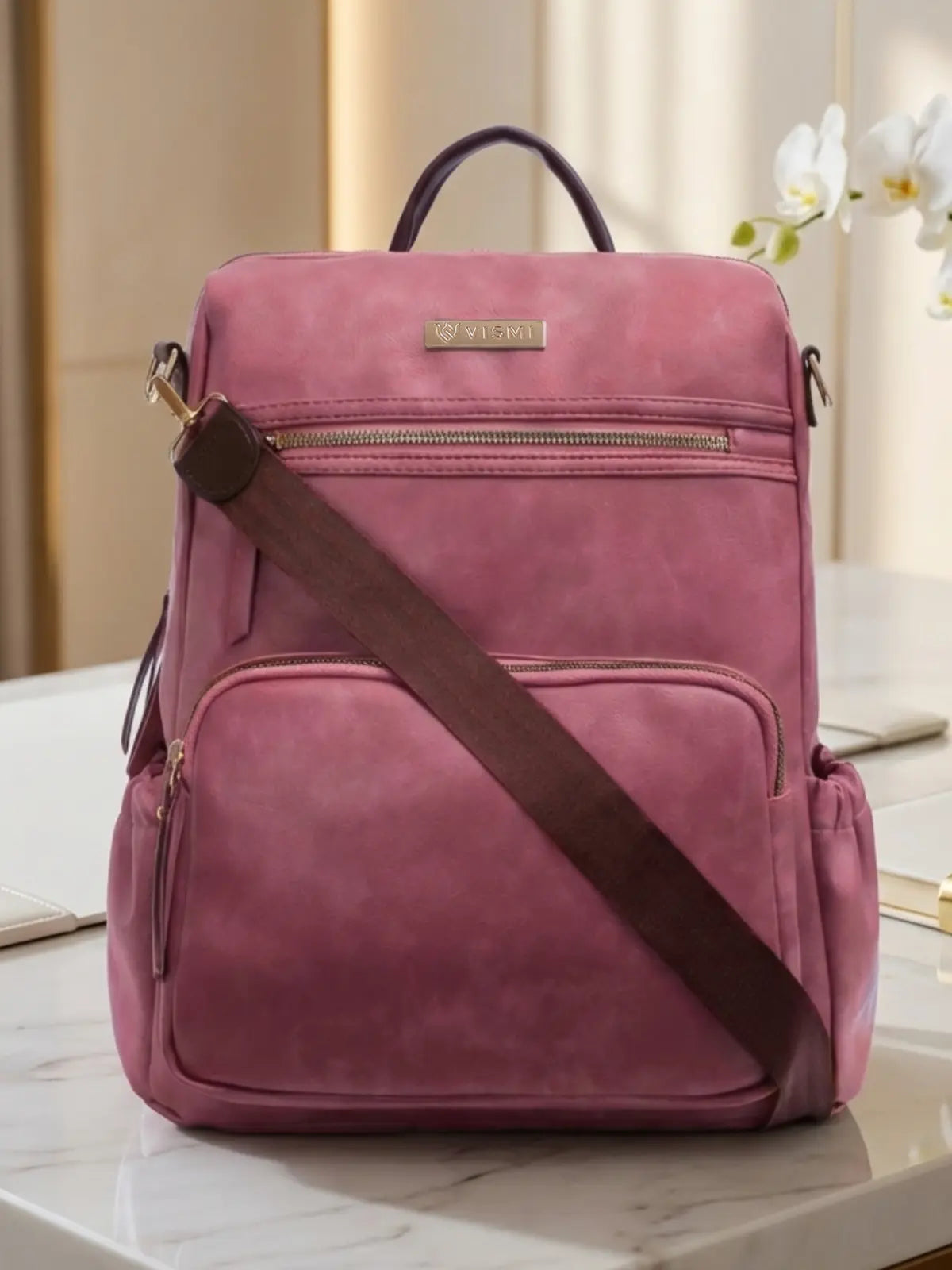 blush pink laptop backpack BIS 'The Expandable Backpack' in Atlas large capacity and multiple compartments can store all your essential. Timeless Diva Women Laptop Backpack