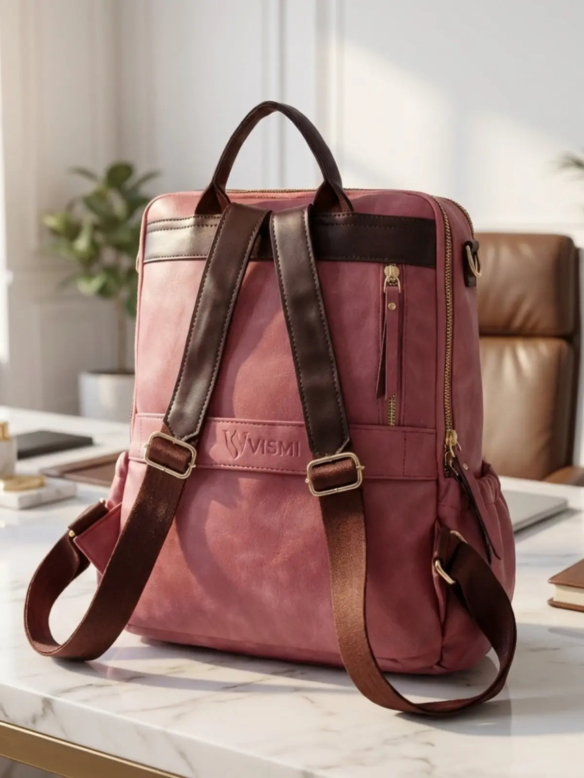 Timeless Diva Women Laptop Backpack - Blush Pink