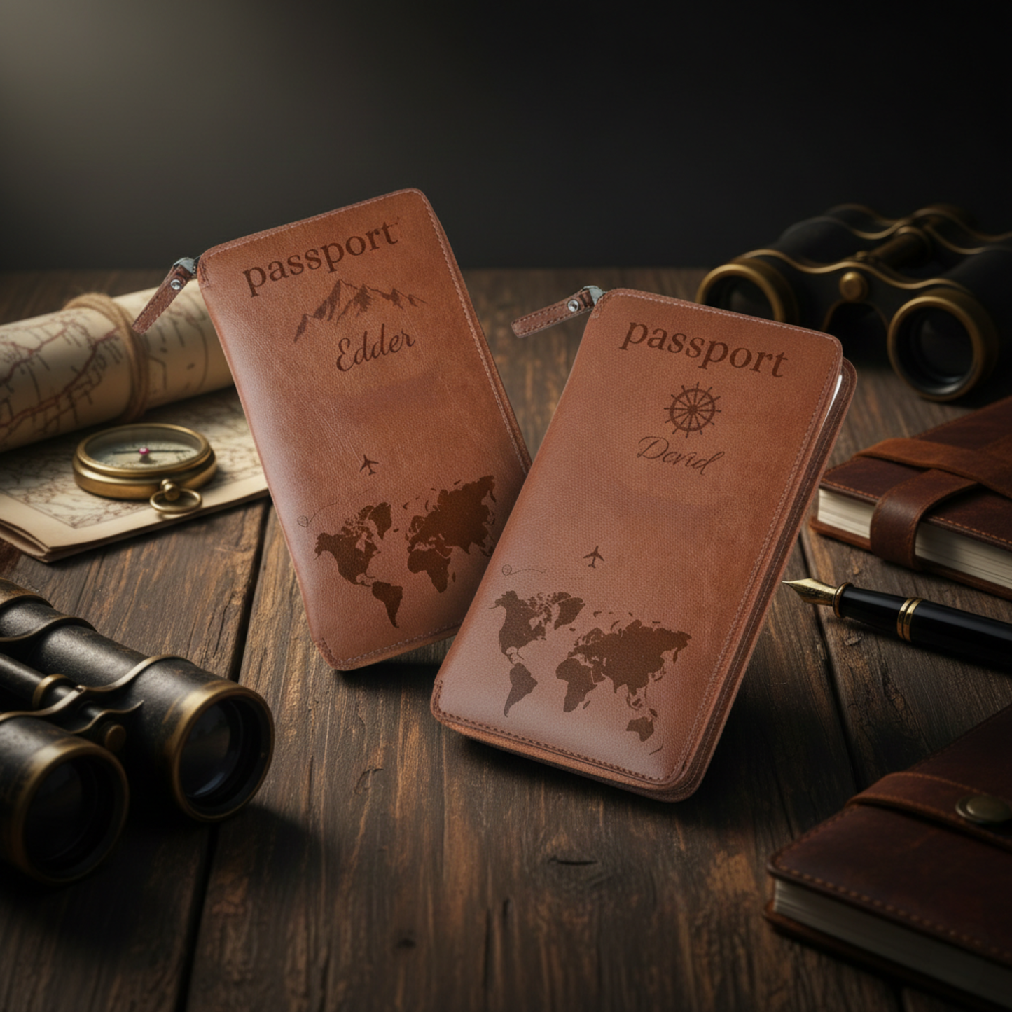 Formé Zip Folio - Tan