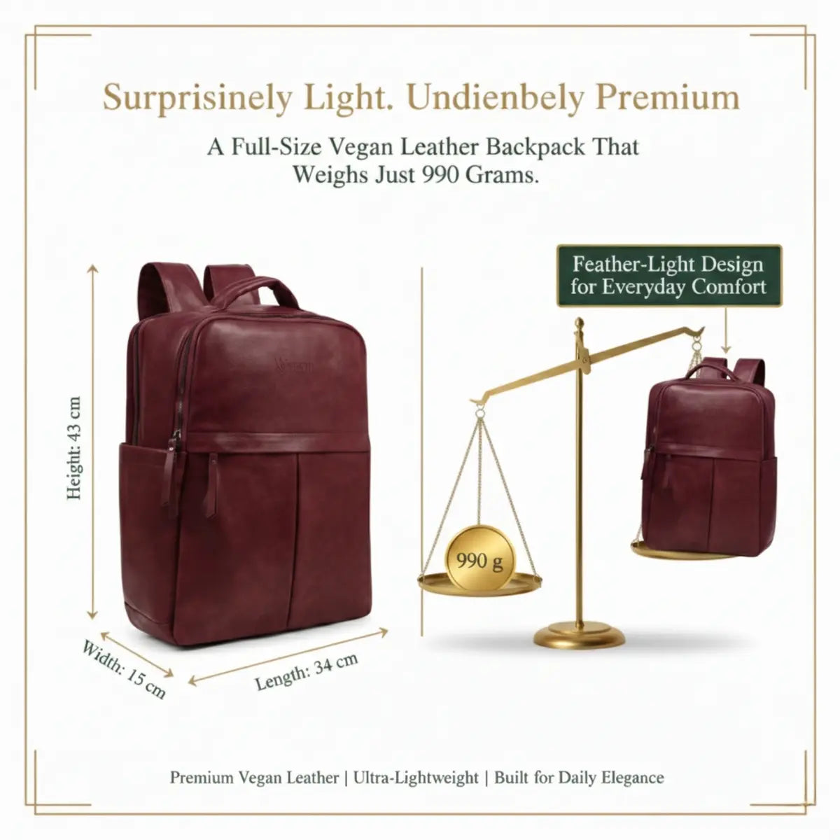 Timeless Voyager Laptop Backpack - Wine