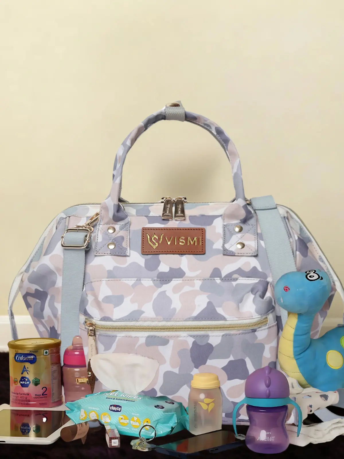 Itsy Bitsy Mini Diaper Bag - White Camoflogue