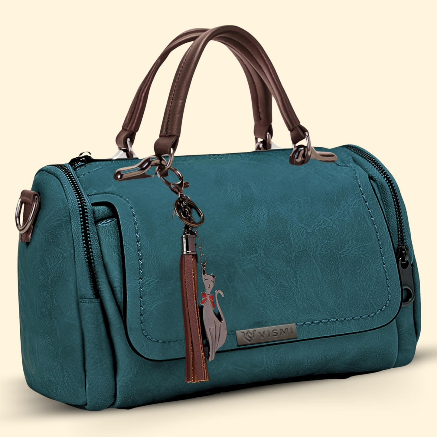Timeless Mystique Satchel Handbag - Teal Blue