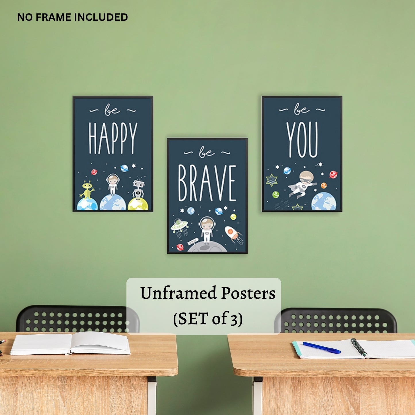 Be Happy, Be Brave, Be You – Poster Set