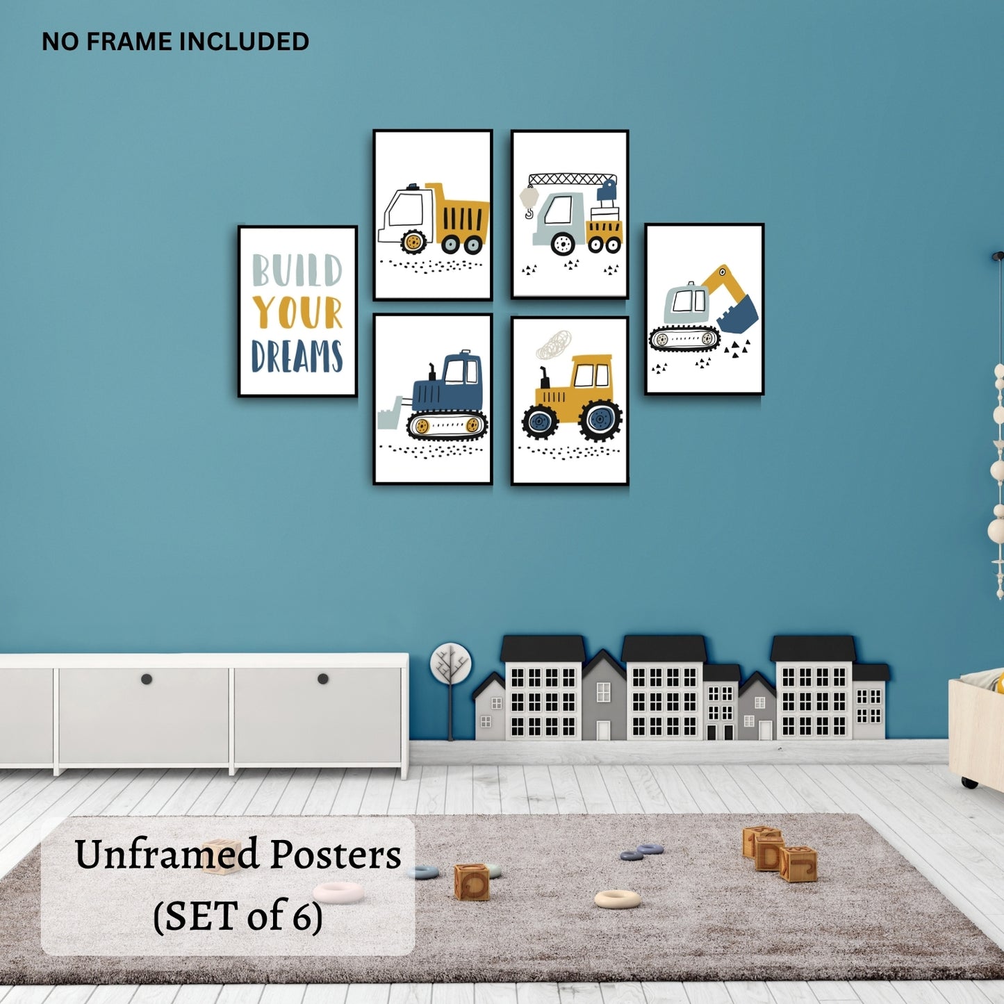 Build Your Dream Wall Art – Canvas Print Set for Kids (Unframed)
