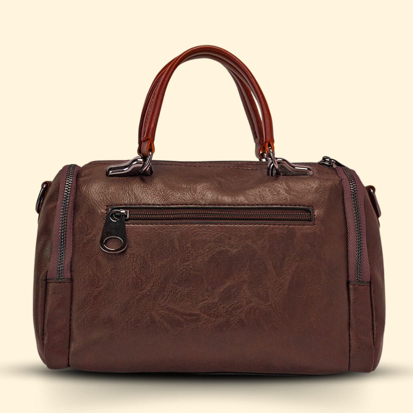 Timeless Mystique Satchel Handbag - Coffee Brown