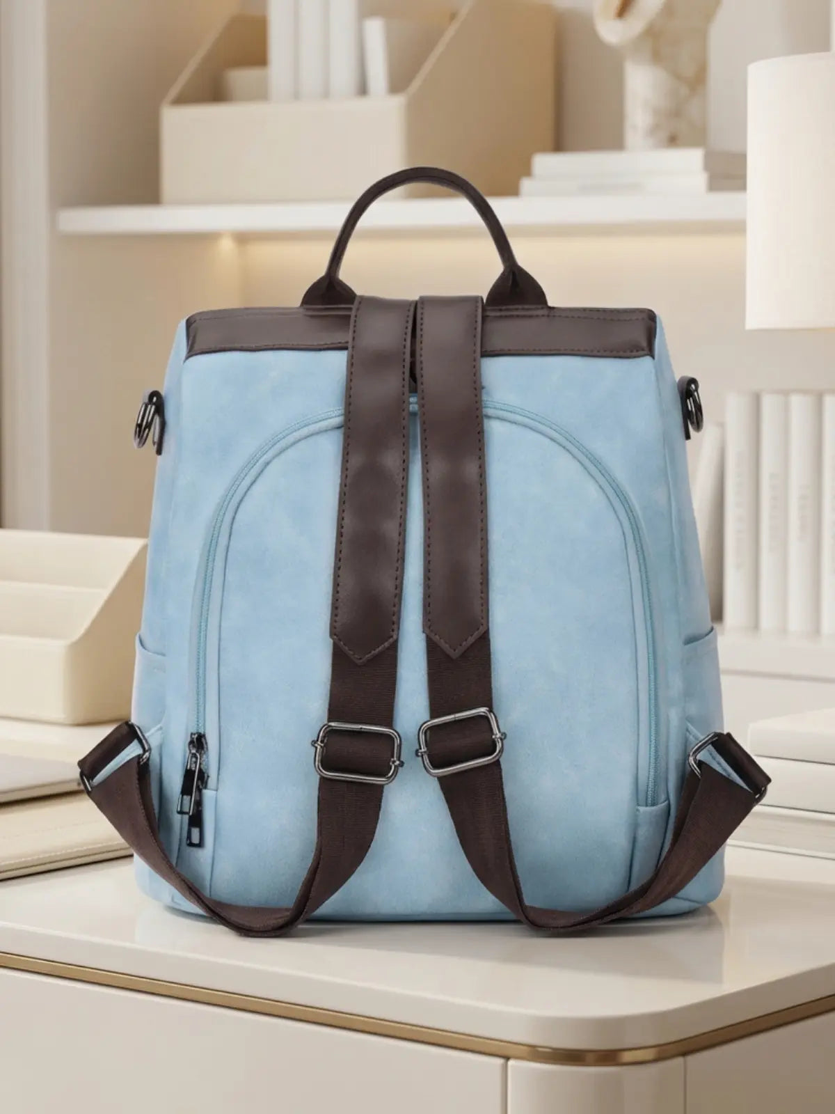 Timeless Aura Women Backpack Handbag - Sky Blue