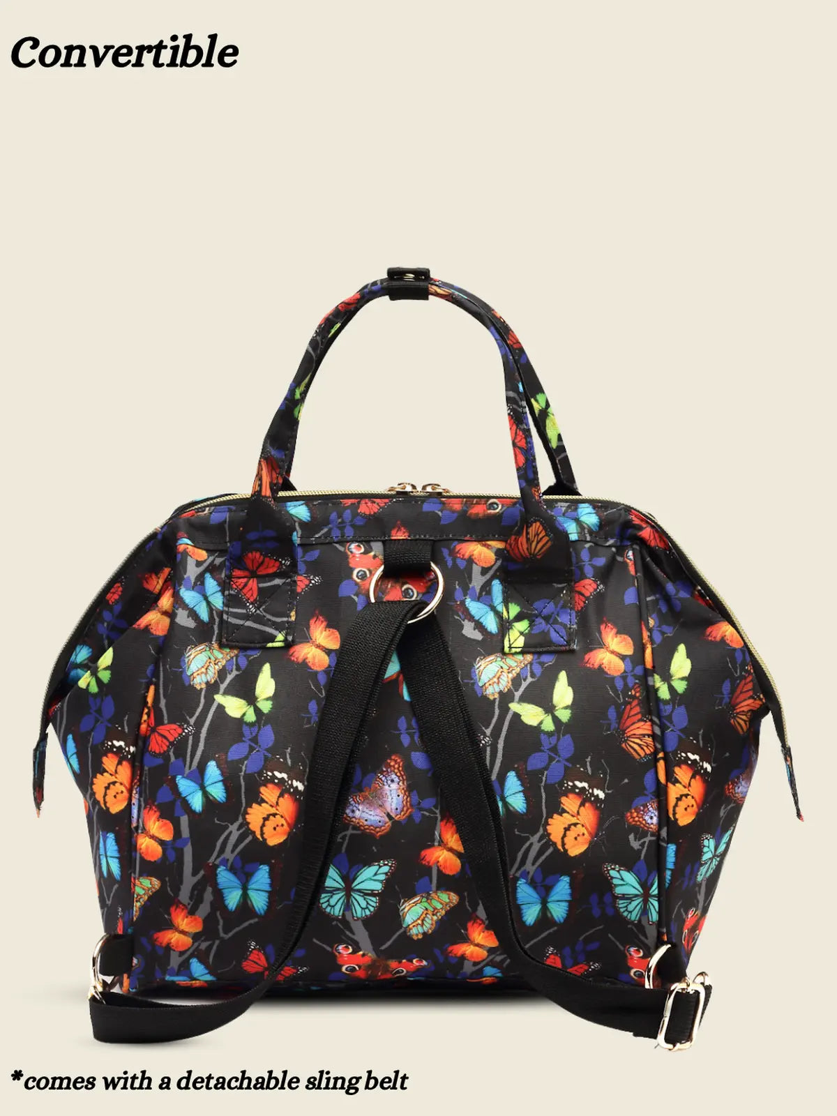 Itsy Bitsy Mini Diaper Bag - Butterfly Black