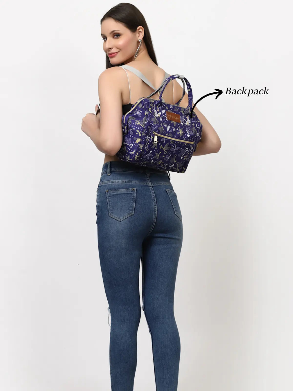 Itsy Bitsy Mini Diaper Bag - Flying Keys Purple