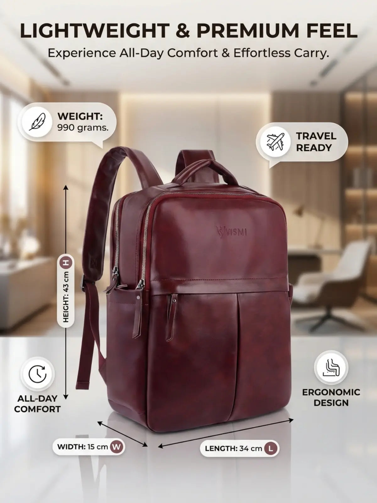 Timeless Voyager Laptop Backpack - Wine