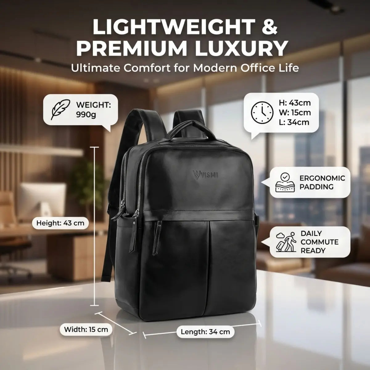 Timeless Voyager Laptop Backpack - Black