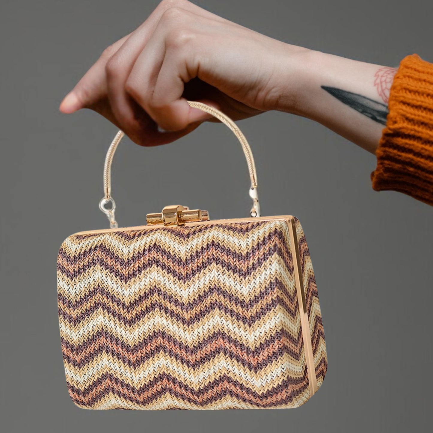 Iconic Clutches -Brown