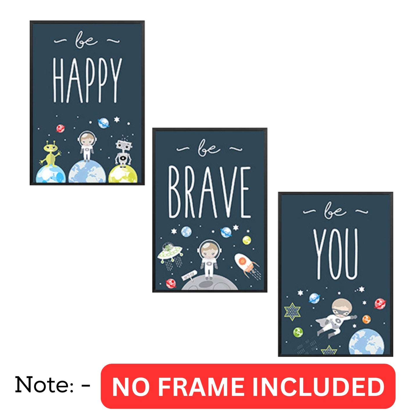Be Happy, Be Brave, Be You – Poster Set
