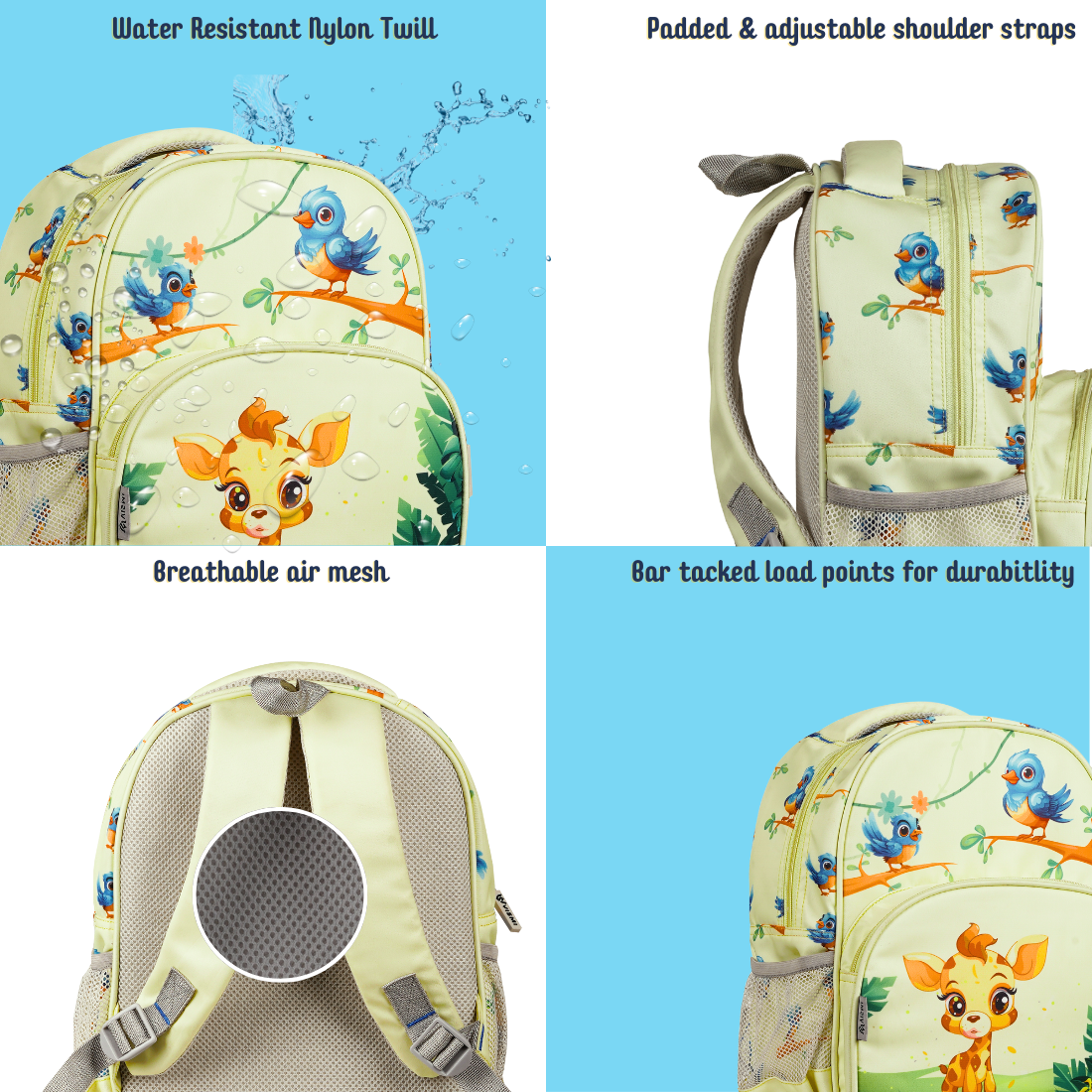 Everyday Essentials Pre School Bag - Safari Jungle