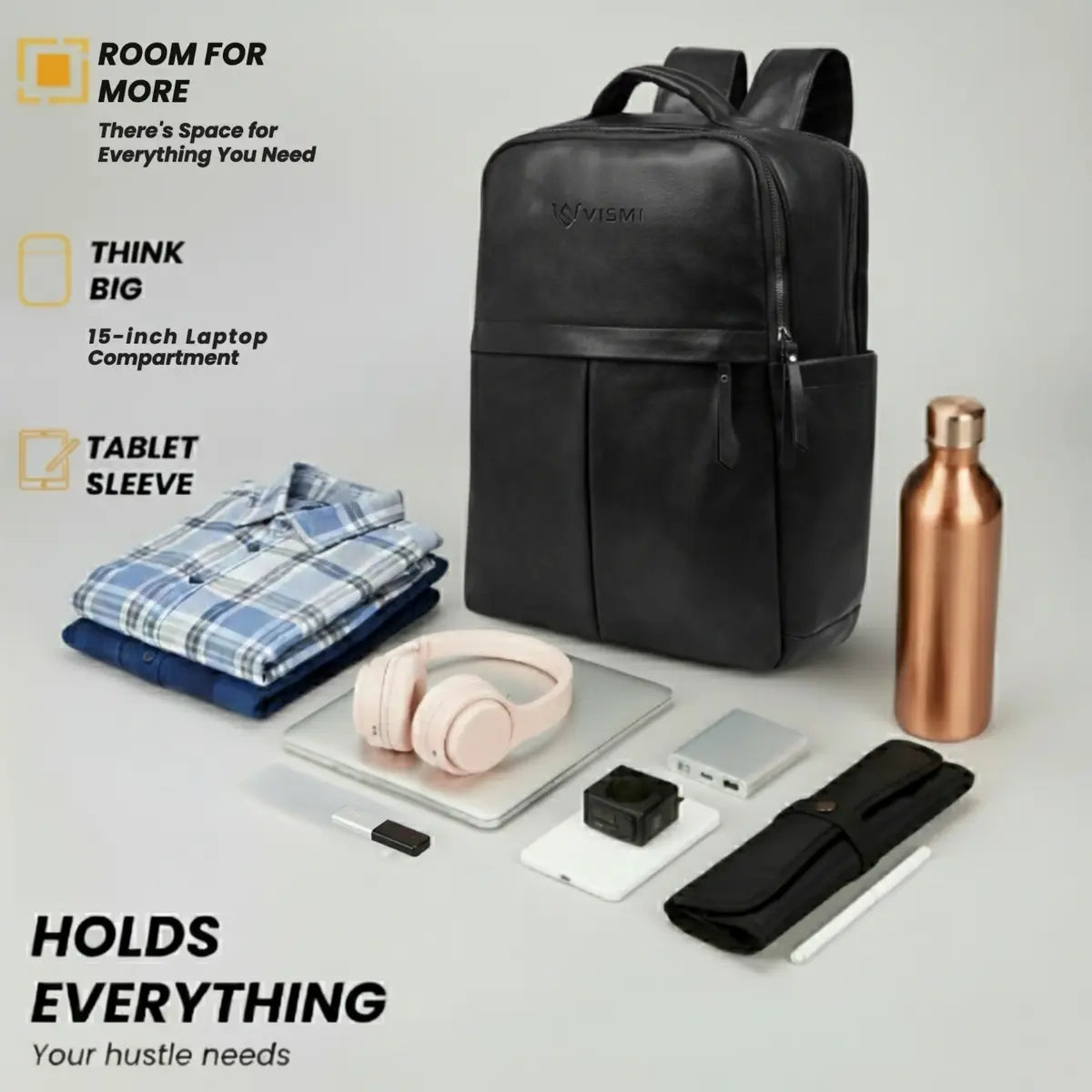 Timeless Voyager Laptop Backpack - Black