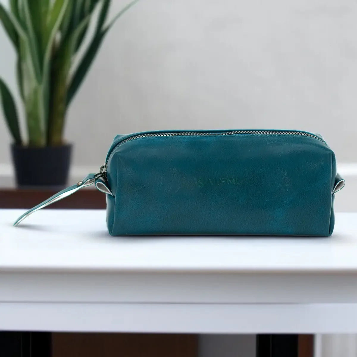 Timeless-Leather-Round-Coin-Pouch-Teal-Blue