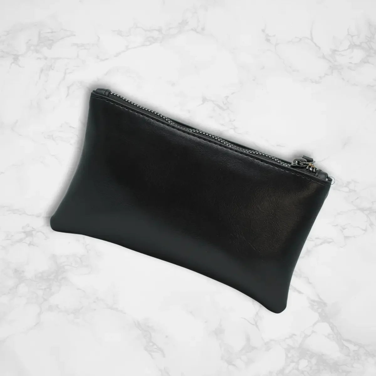 Black-Leather-Flat-Pouch-for-Women