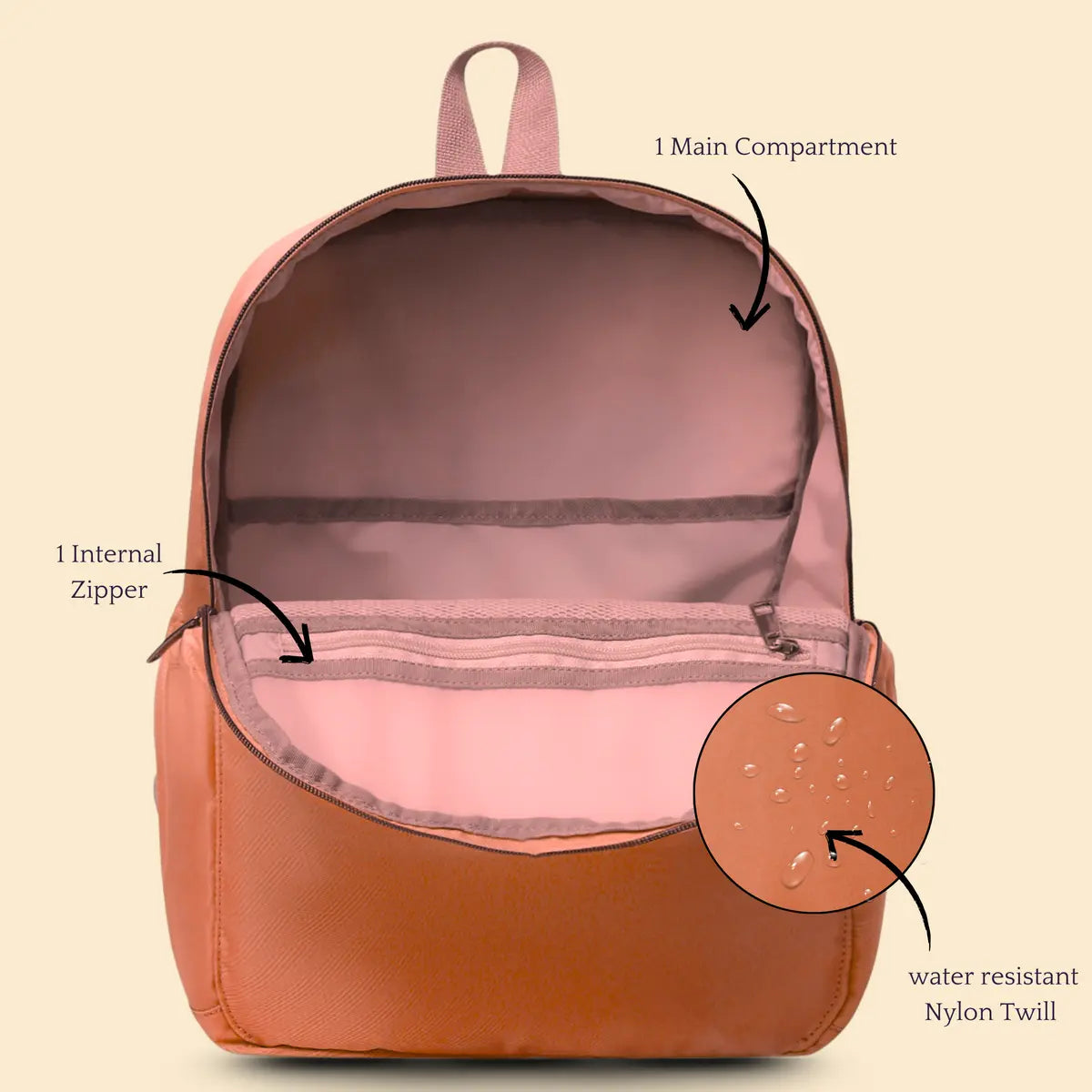 Everyday Essentials Women Backpack - Brick Orange