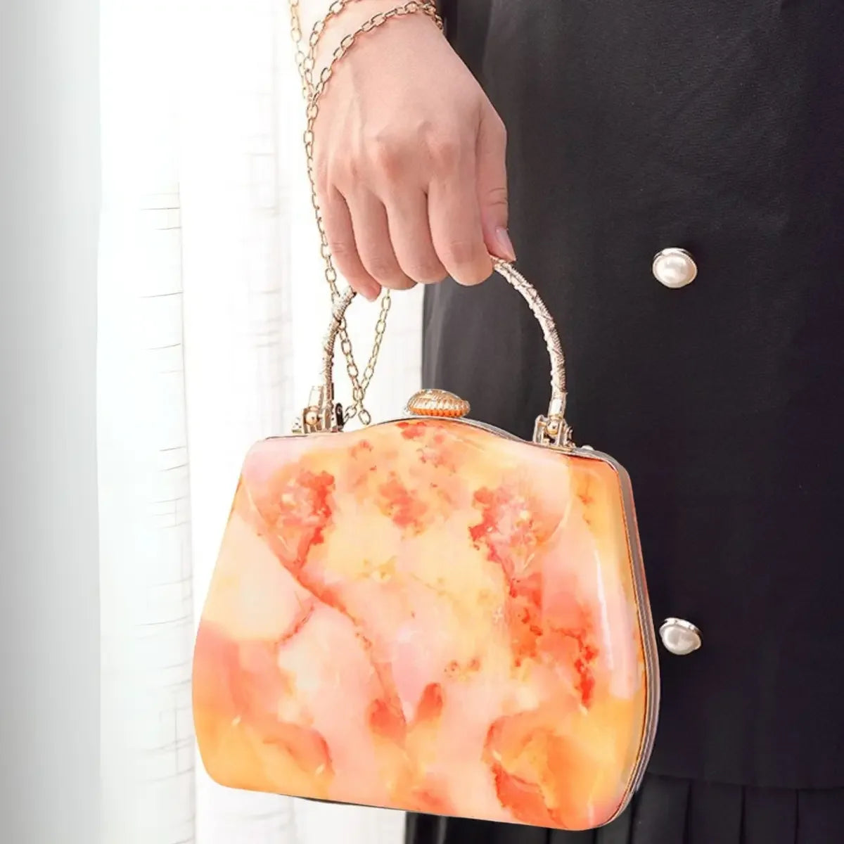 Elegant-Orange-Clutch-Bag