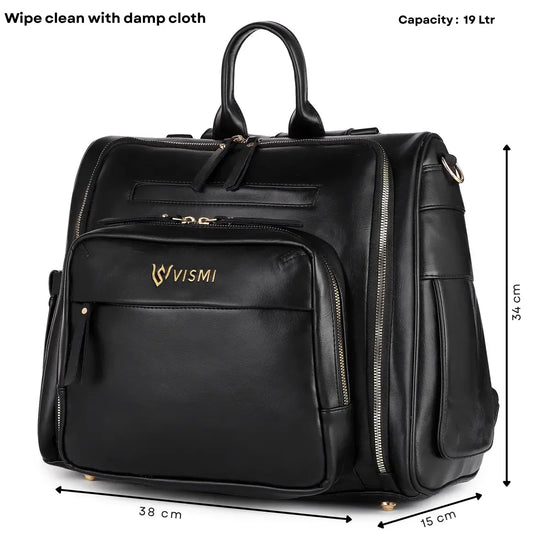 Stylish-Black-Baby-Diaper-Bag–Timeless-Messenger-Backpack
