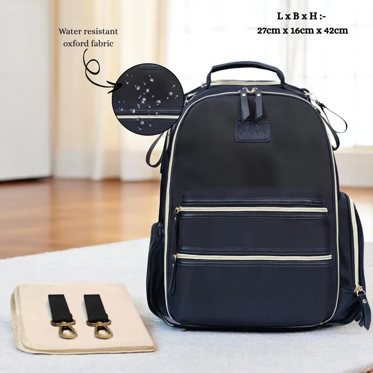 Stylish-Black-Diaper-Backpack-for-Moms